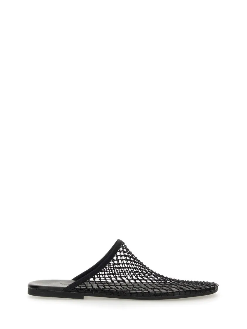 Black Mesh Slip-On Sabot In Mesh