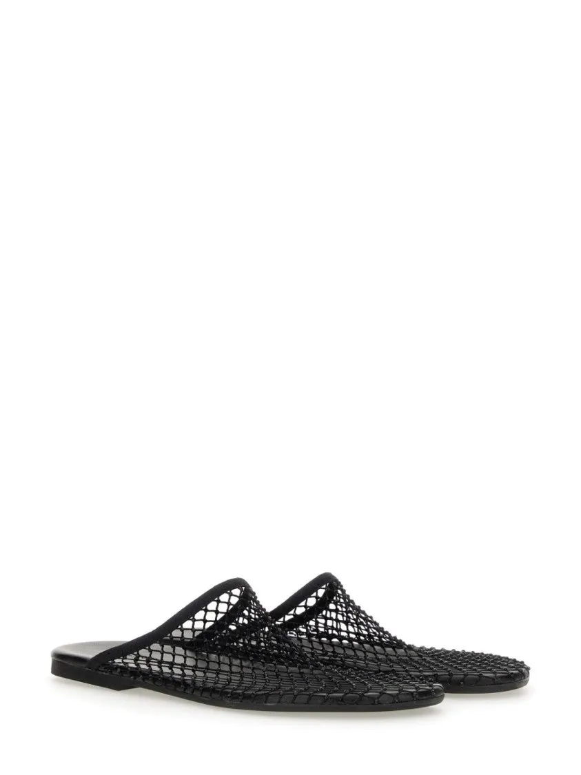 Black Mesh Slip-On Sabot In Mesh
