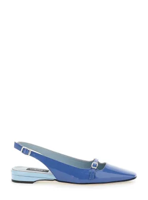 Blue Slingback Ballet Shoes