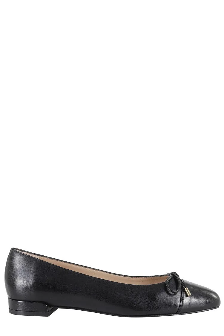Bow Pointed Almond Toe Ballerina Flat