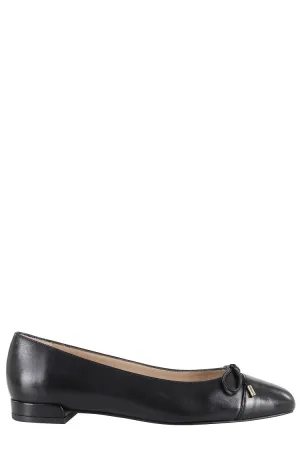 Bow Pointed Almond Toe Ballerina Flat