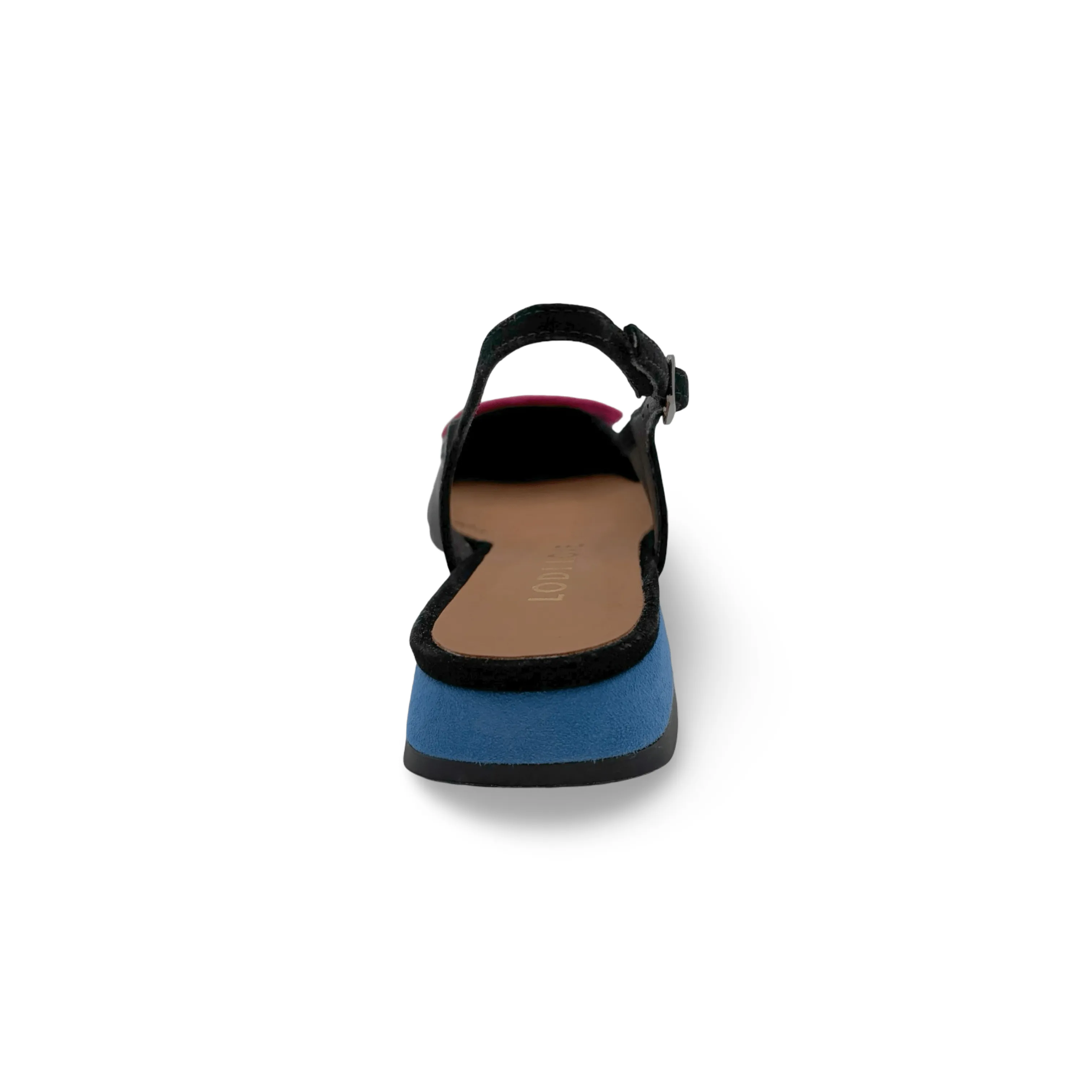 BRO5264 Black Multi Slingback Flat