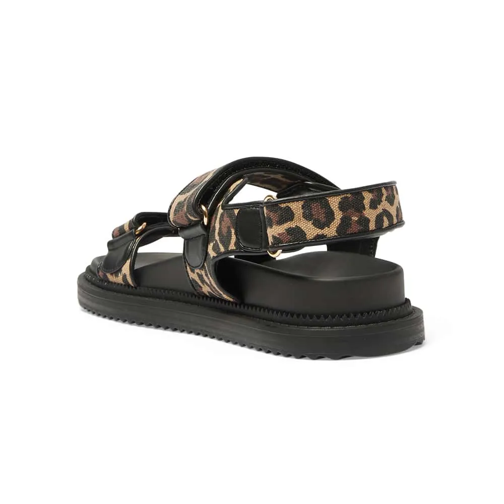 Bronte Sandal in Animal Fabric