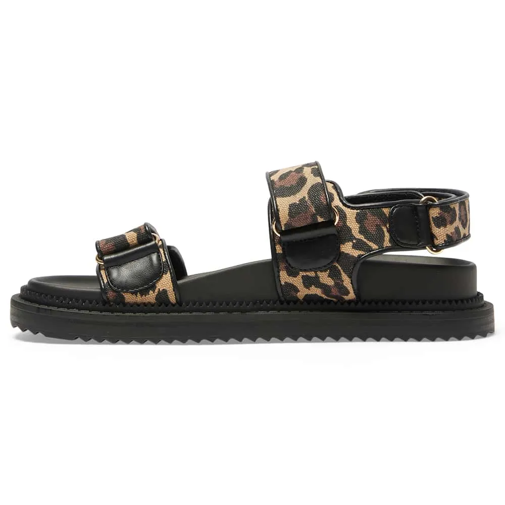 Bronte Sandal in Animal Fabric