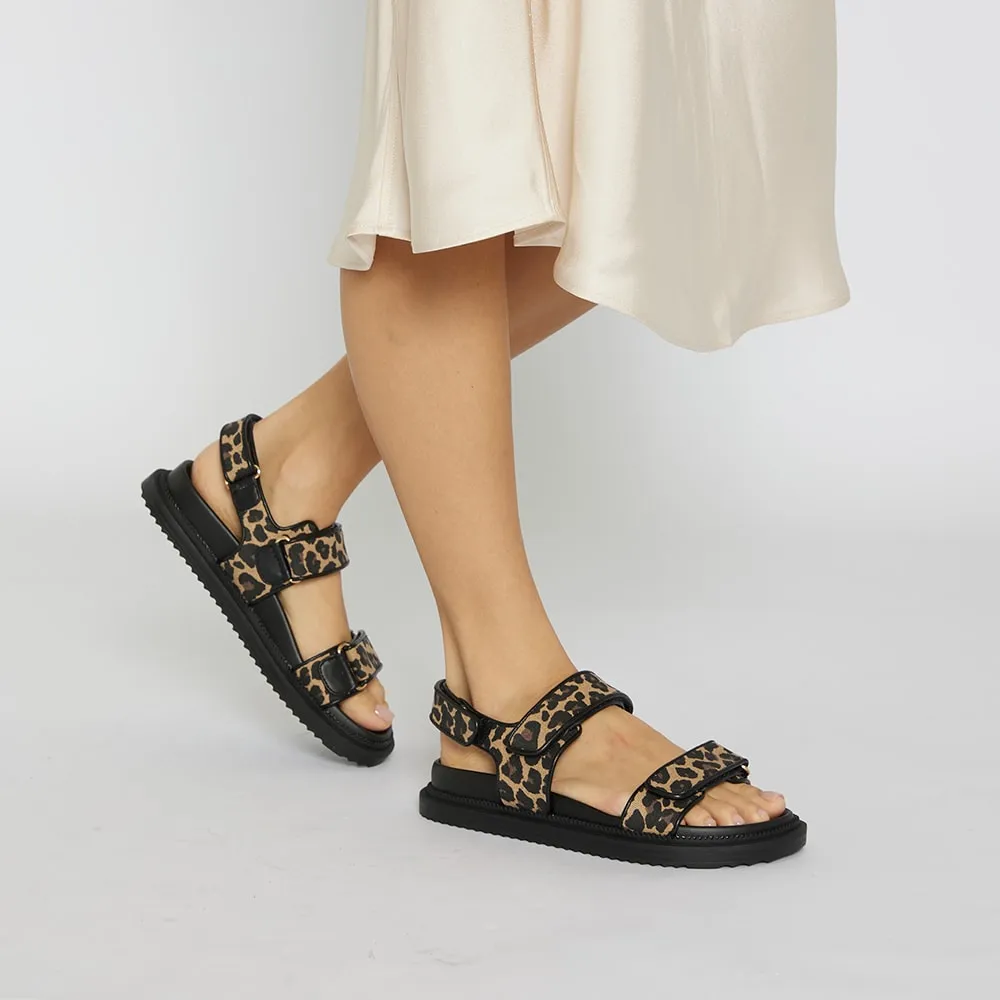 Bronte Sandal in Animal Fabric
