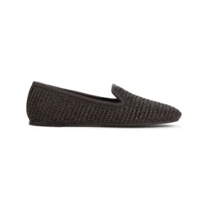 Brown Raffia Slippers