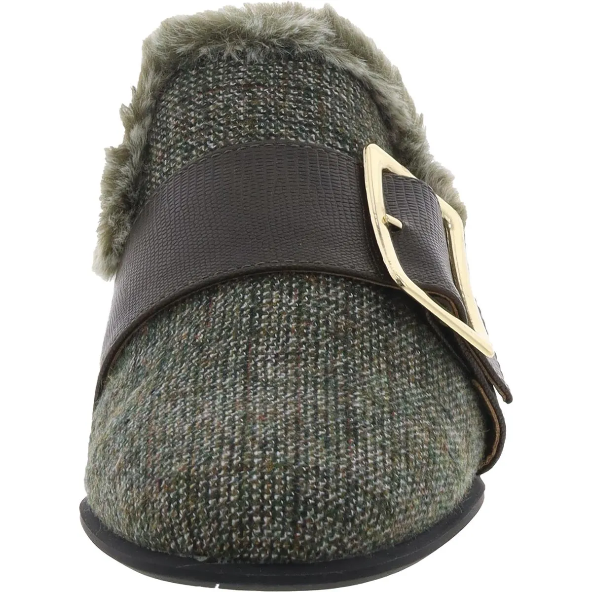 Byfar Womens Faux Fur Lined Knit Mules