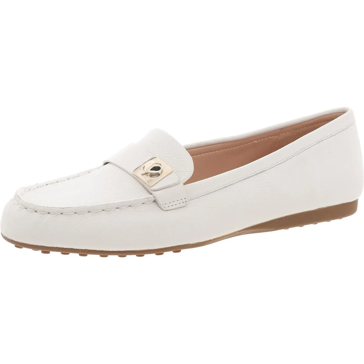 CAMELLIA Womens Laceless Leather Moccasins