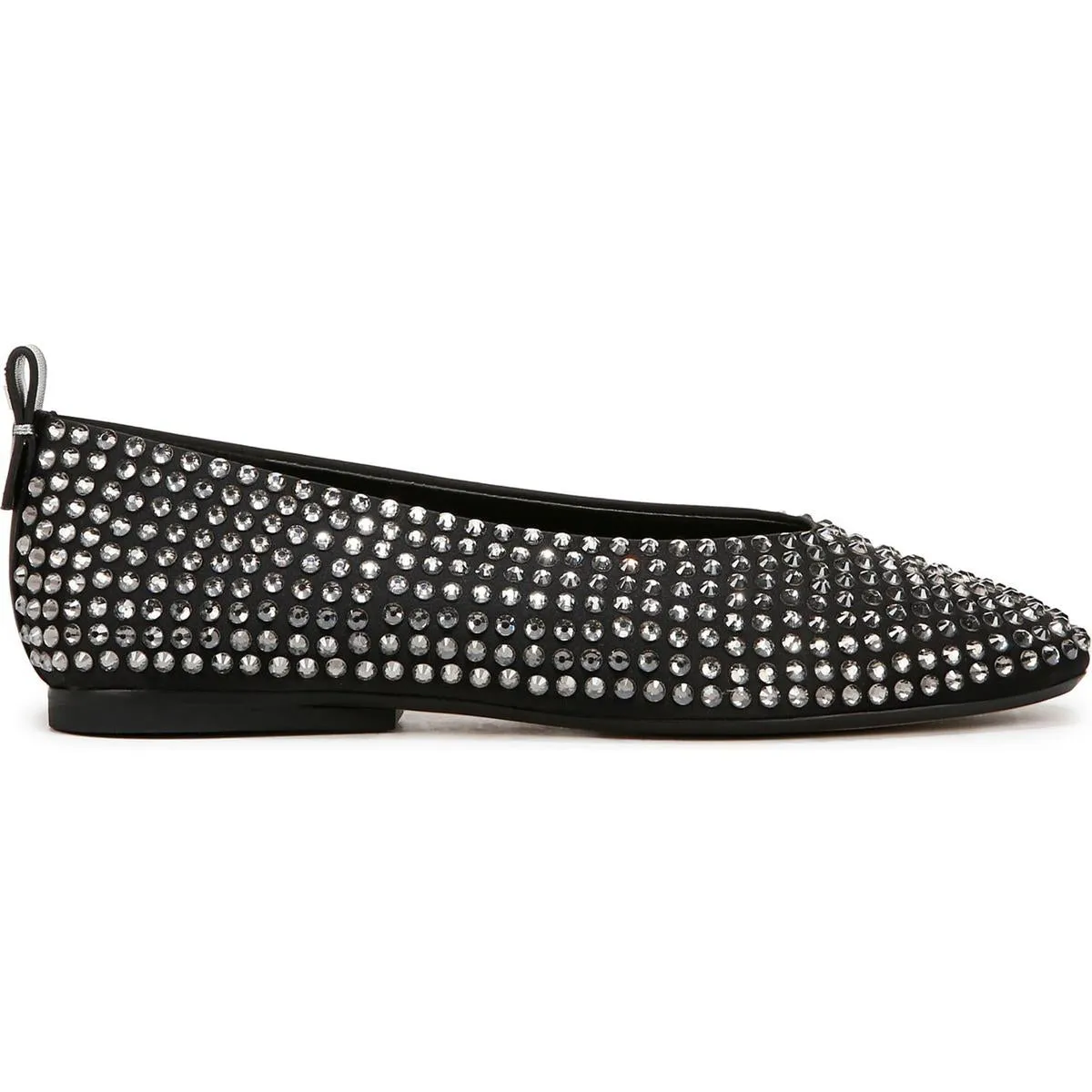 Carla Sparkle Womens Jeweled Satin Ballet Flats