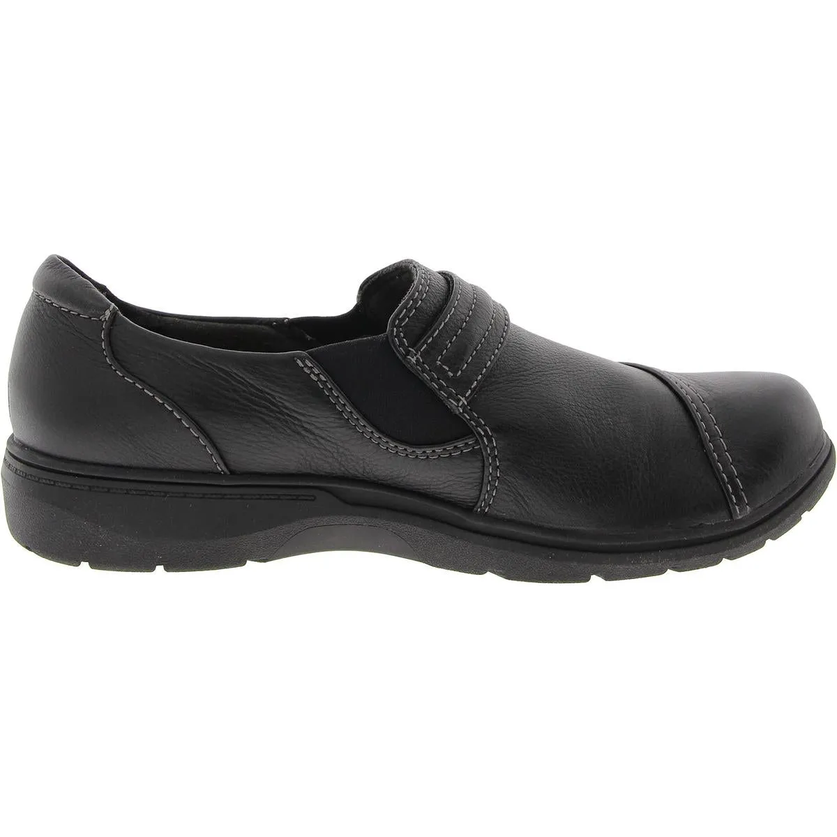 Carleigh Pearl Womens Cushioned Footbed Leather Flat Shoes