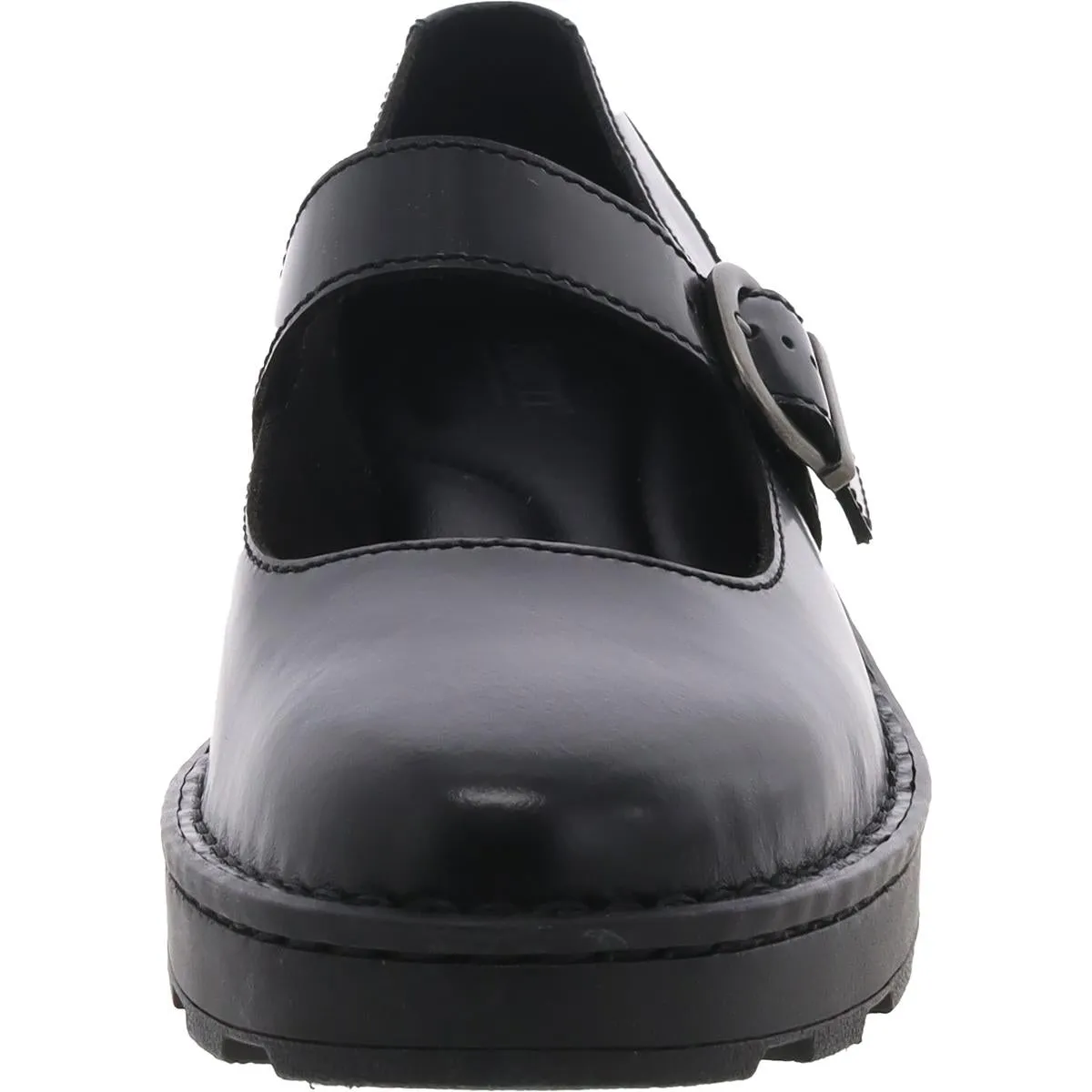 CASANDRA Womens Buckle Leather Mary Janes
