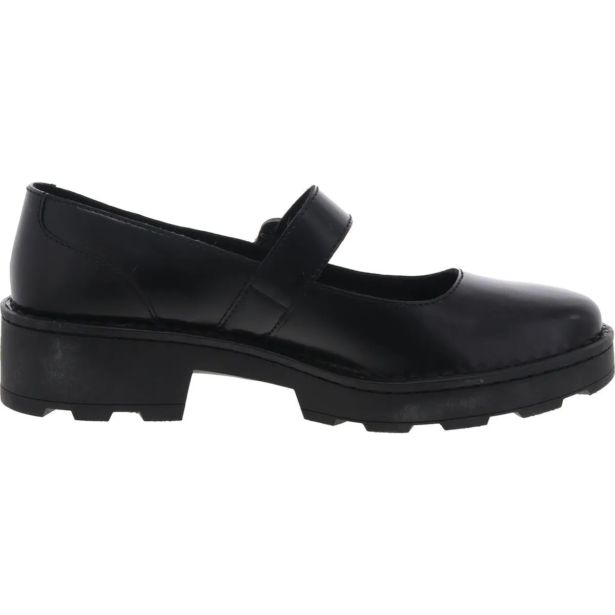 CASANDRA Womens Buckle Leather Mary Janes