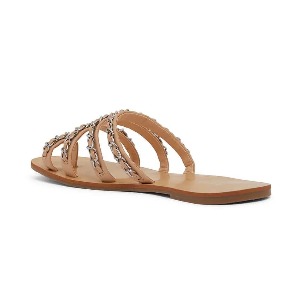 Catalina Slide in Nude Fabric