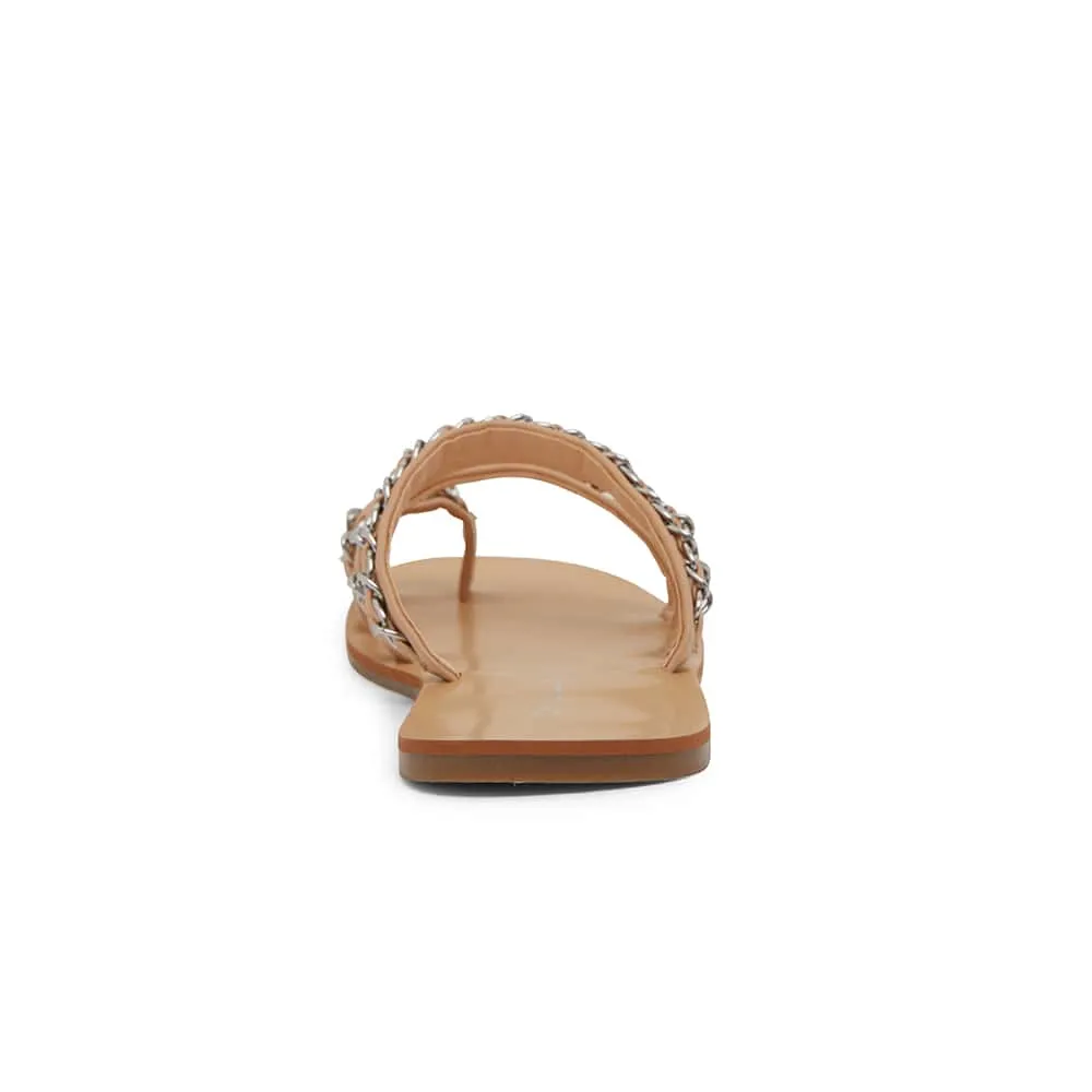 Catalina Slide in Nude Fabric
