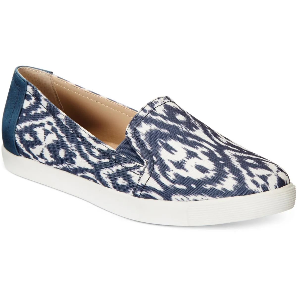 Charaa Womens Padded Insole Canvas Slip-On Sneakers