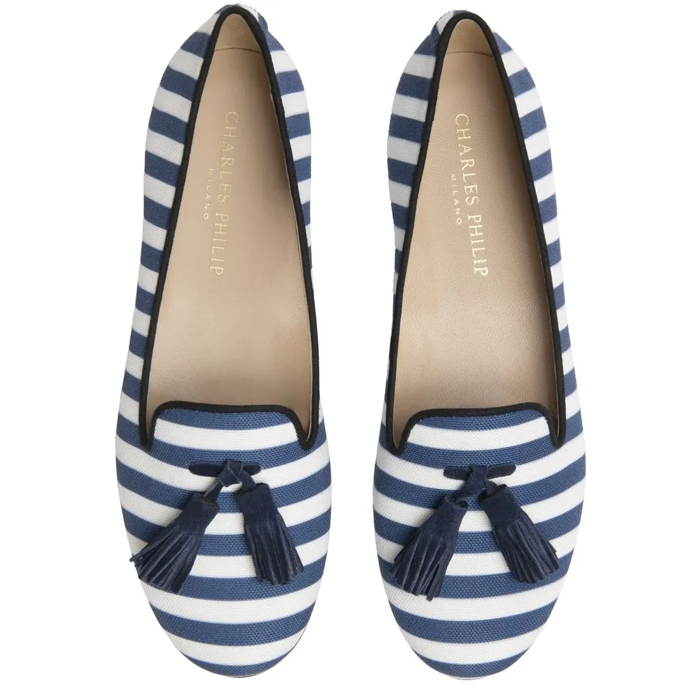 Charles Philip Cotton Flat Women's Shoe