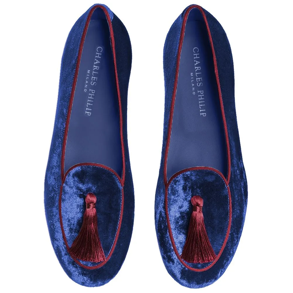 Charles Philip Velvet Flat Women's Shoe