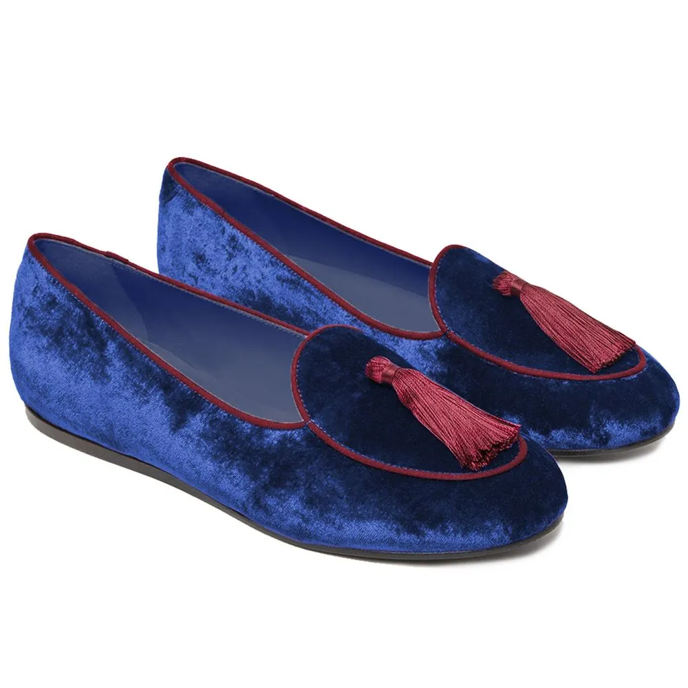 Charles Philip Velvet Flat Women's Shoe