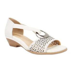 Chime Sandal in White Leather