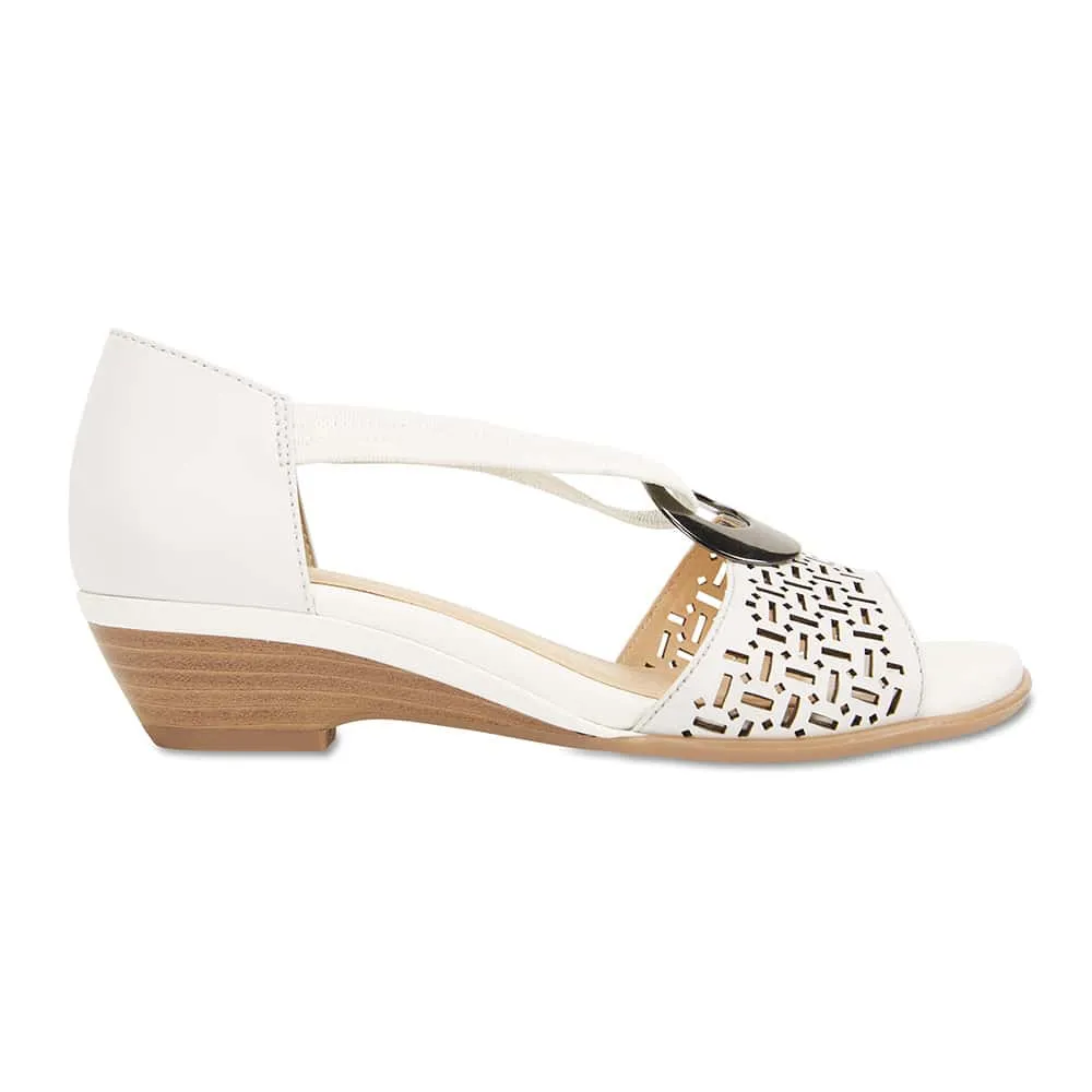 Chime Sandal in White Leather