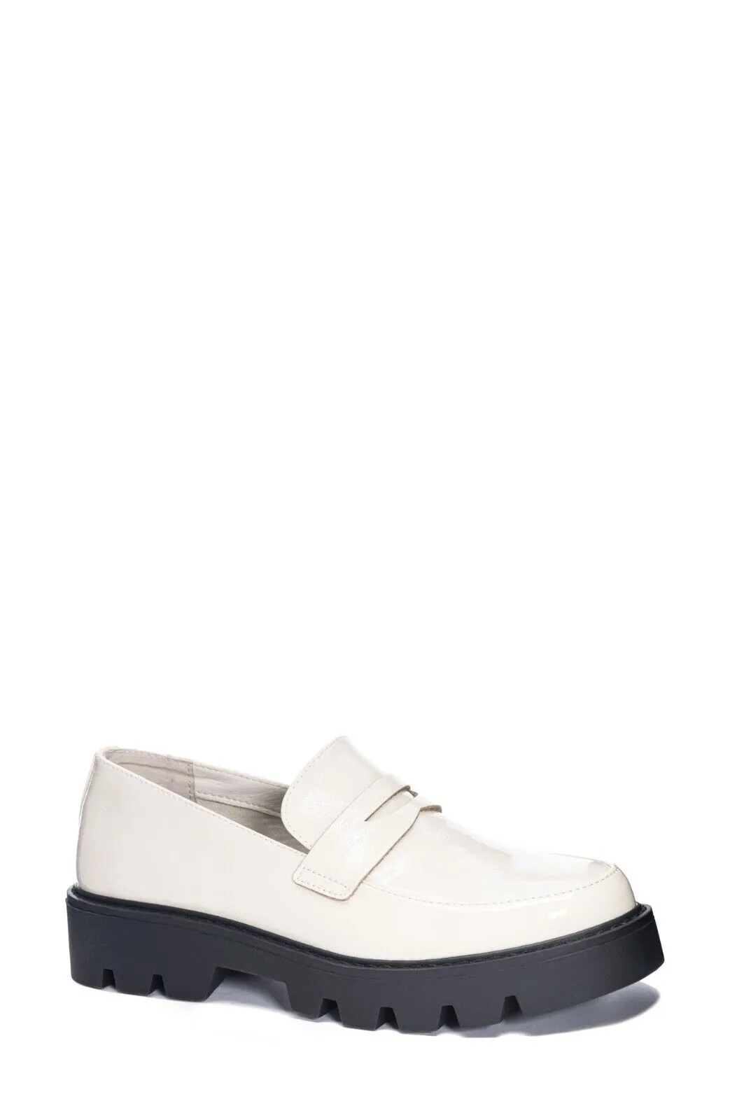 Chinese Laundry Playback Loafers Womens US 10 Cream Patent Platform Shoes KHD651