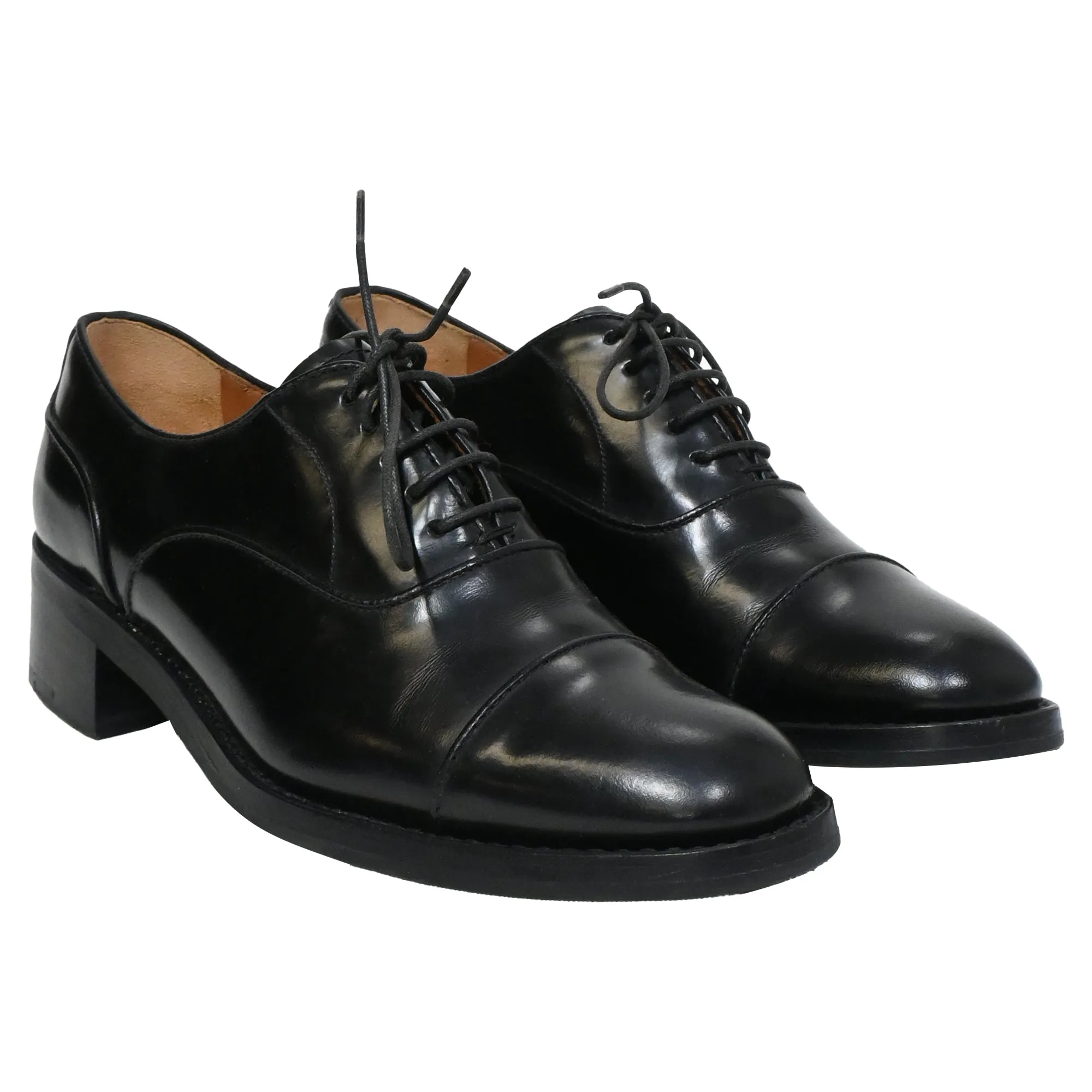 Church's Lace Up Oxfords in Black Leather