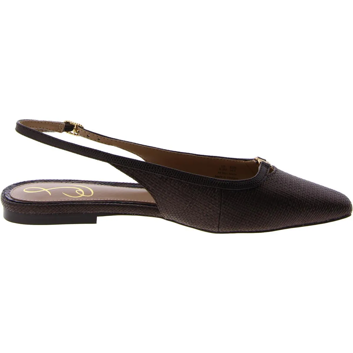 Cleo Womens Ankle Strap Square Toe Slingbacks