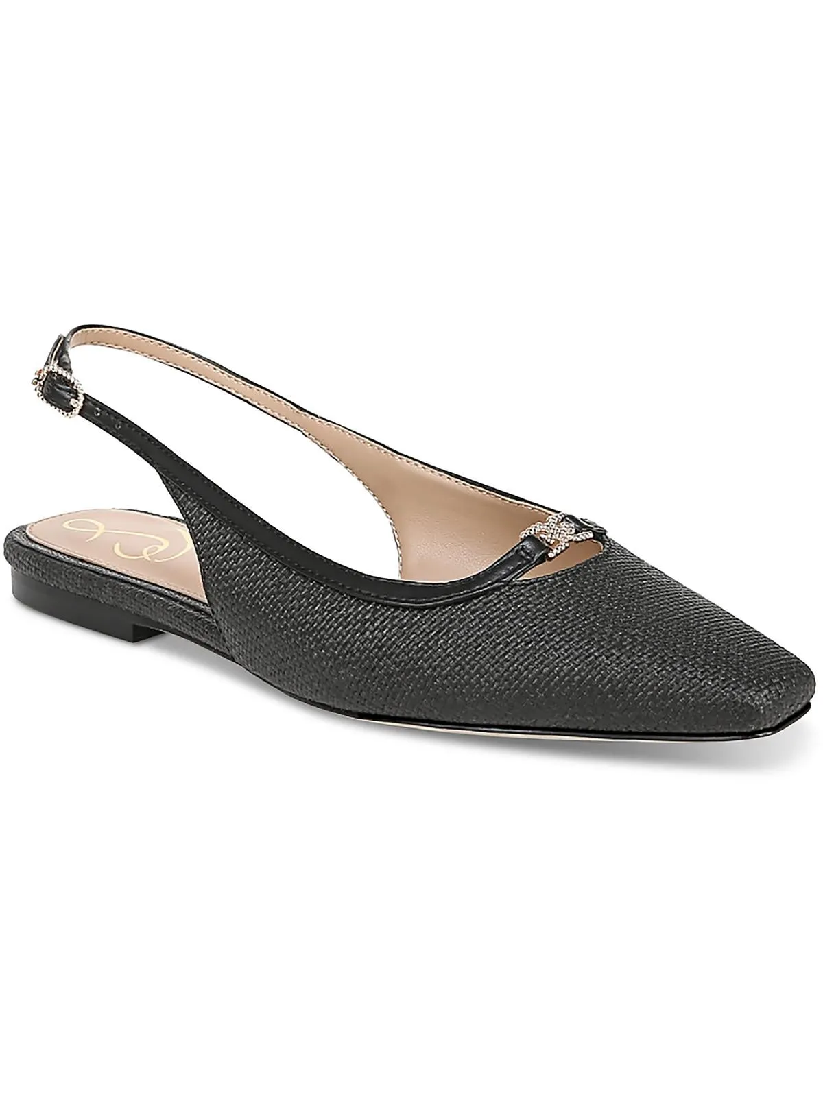 Cleo Womens Ankle Strap Square Toe Slingbacks