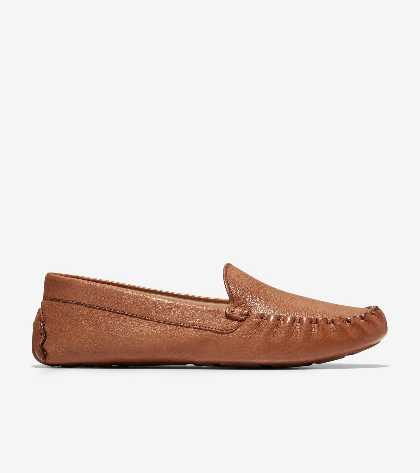 Cole Haan Evelyn Driver Flat Women's 5 Pecan Brown Leather Loafers Shoes KHD474