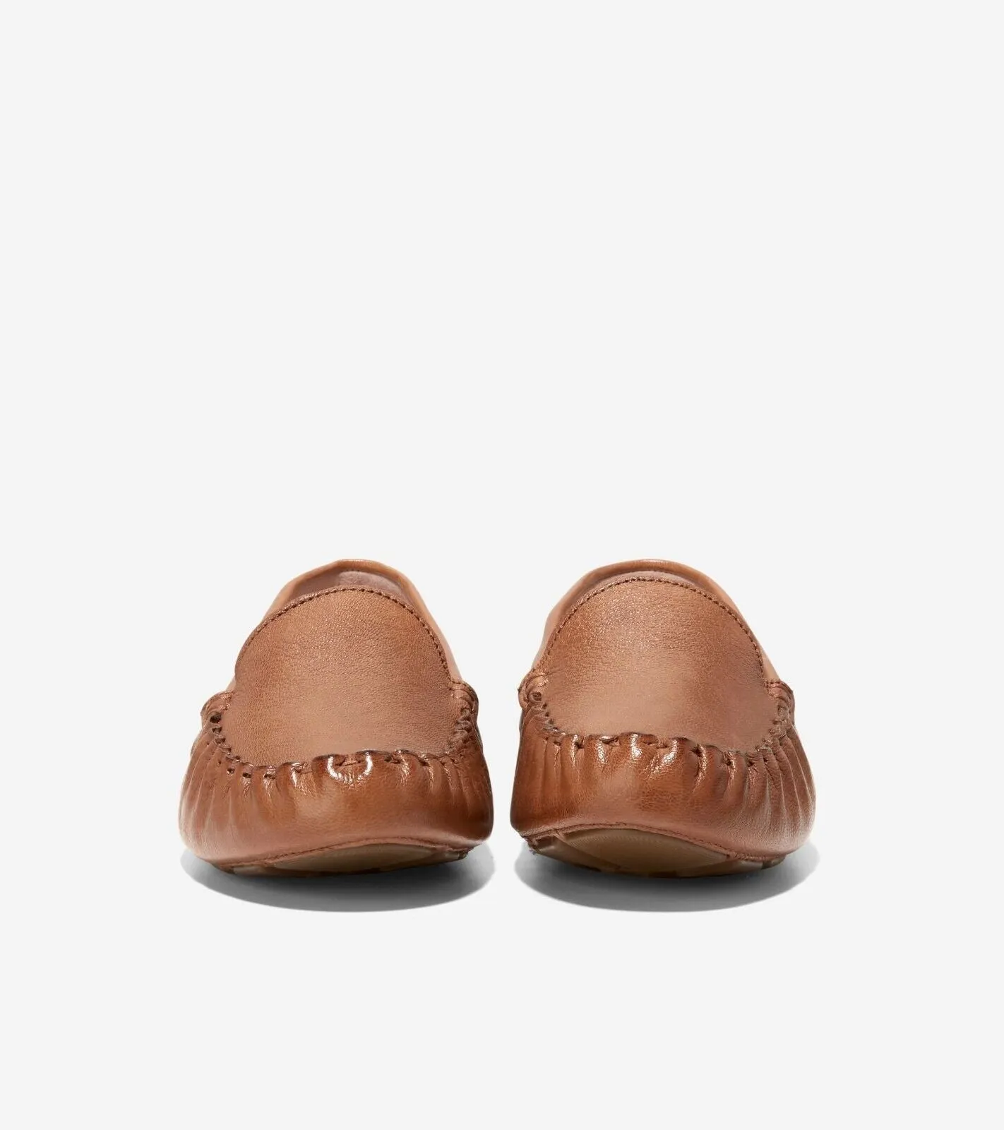 Cole Haan Evelyn Driver Flat Women's 5 Pecan Brown Leather Loafers Shoes KHD474
