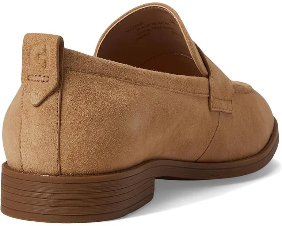 Cole Haan Stassi W28191 Women's US 8.5 Brown Suede Penny Loafer Shoes ZPO360 (Brown,8.5)