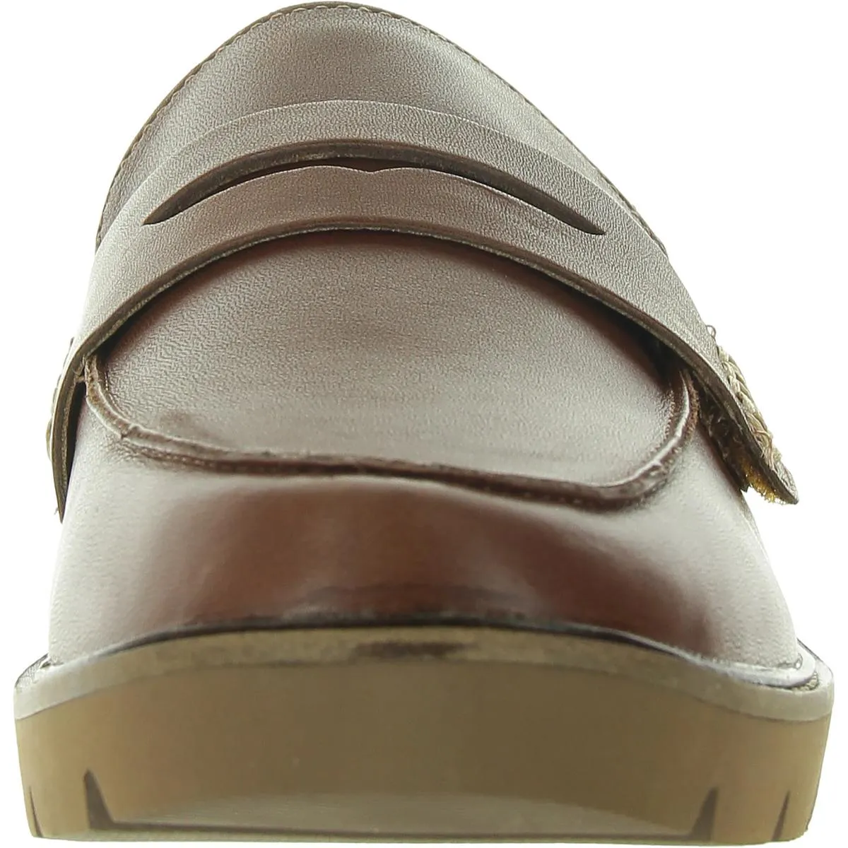 Collette Womens Contrast Trim Leather Loafers