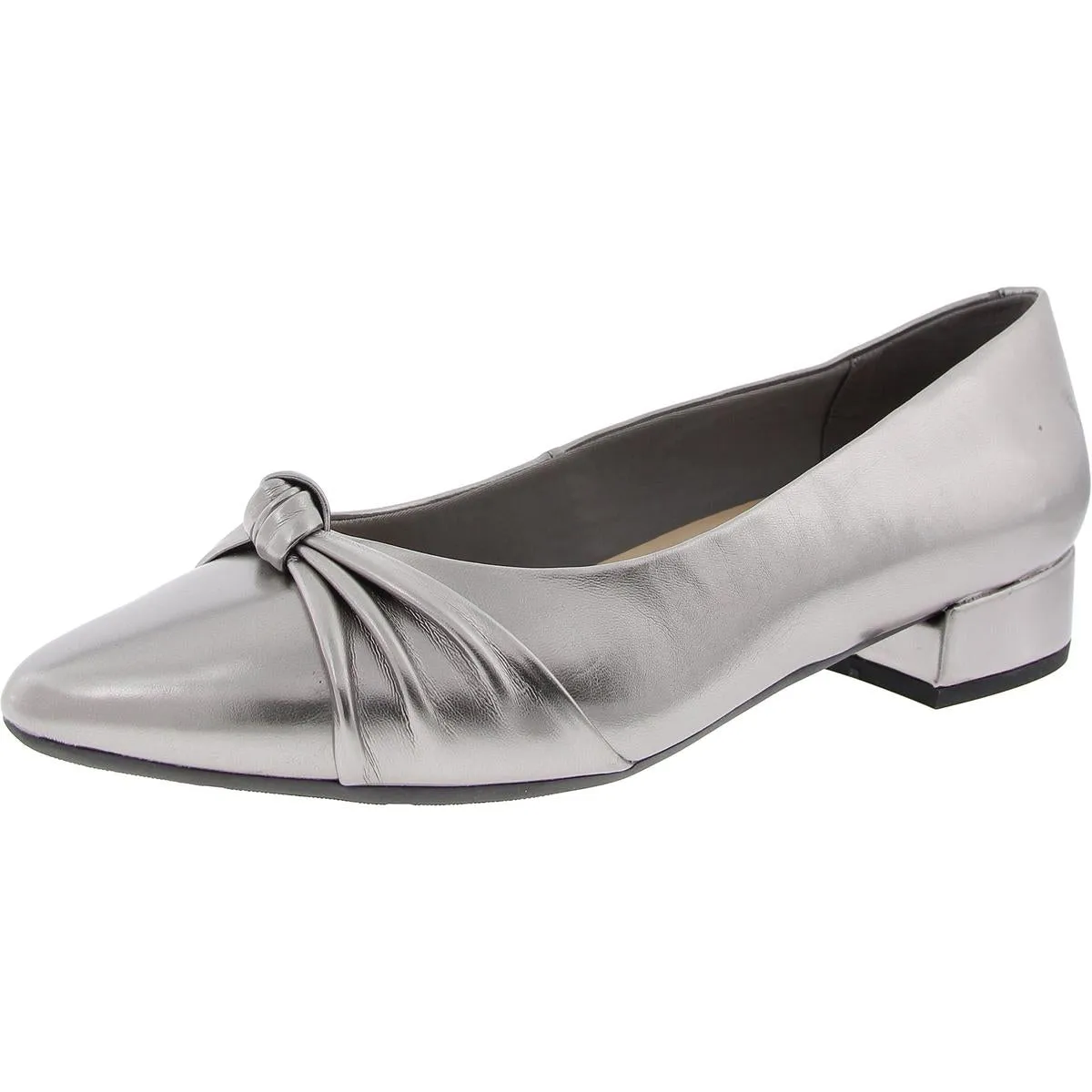 CRISTEN Womens Metallic Manmade Flat Shoes