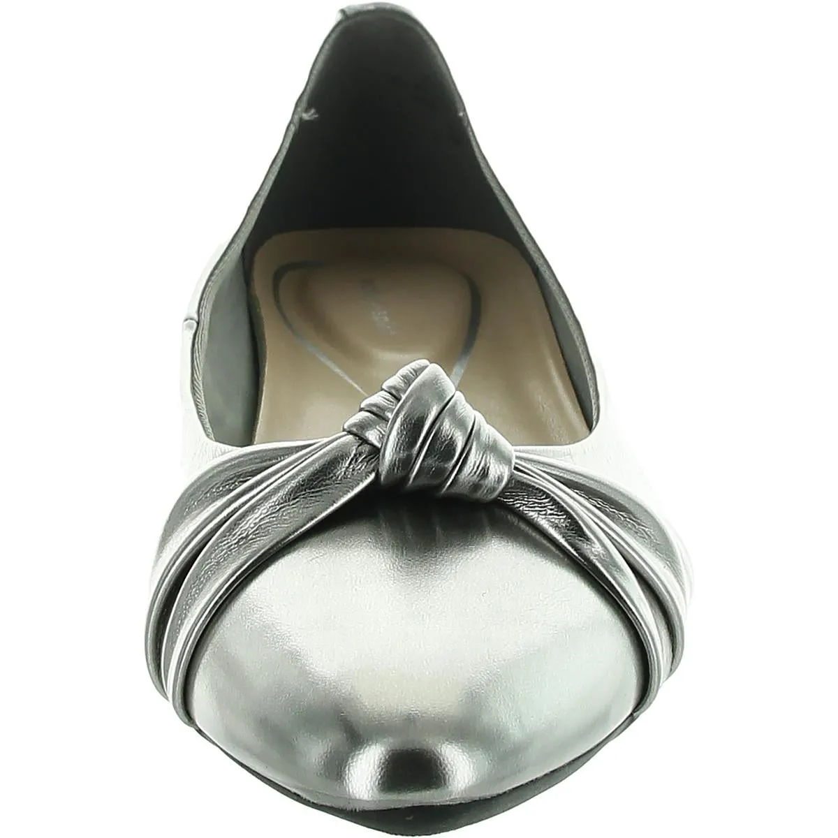 CRISTEN Womens Metallic Manmade Flat Shoes