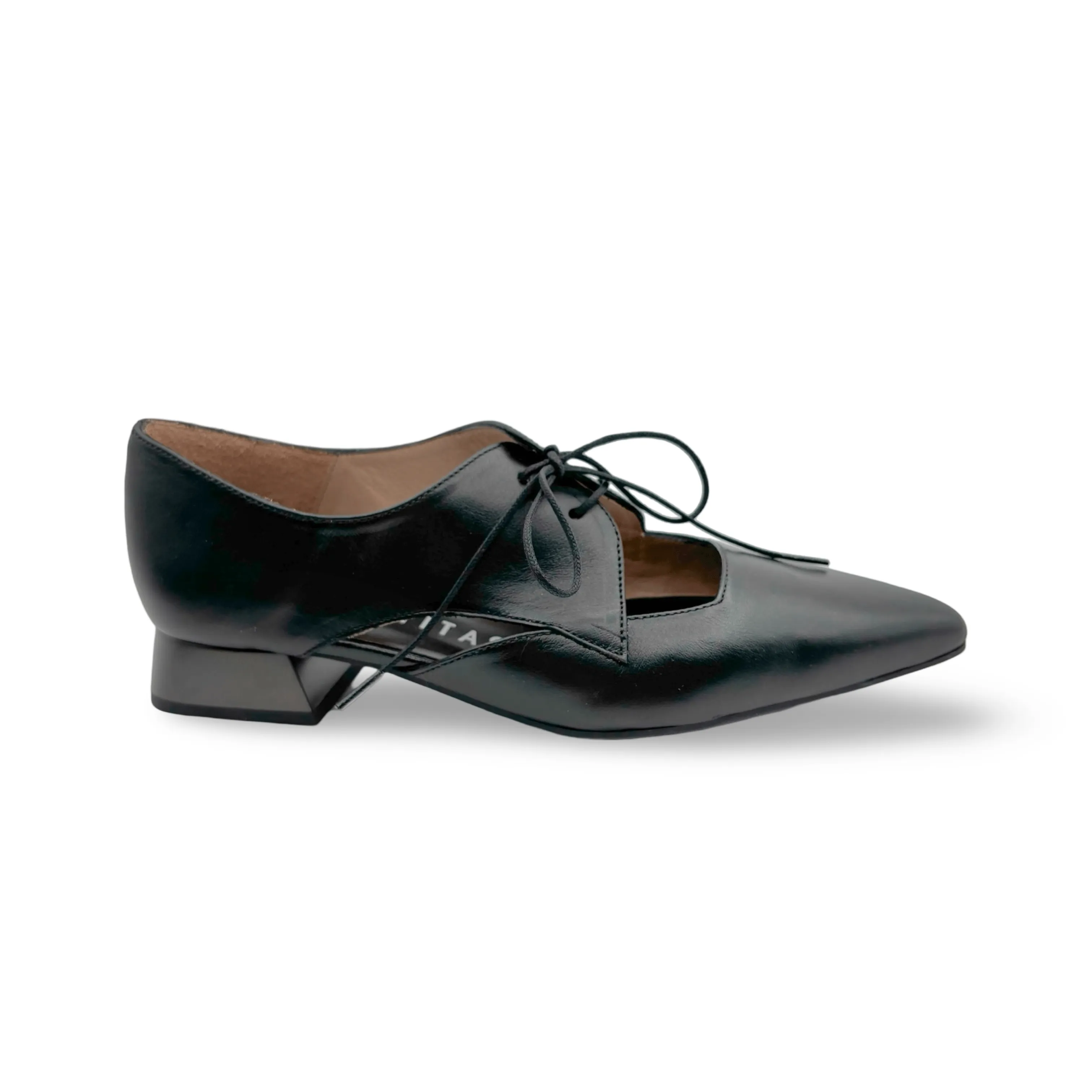 Dali Black Lace up Flat