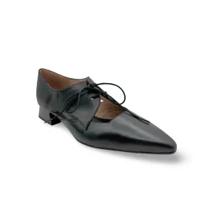 Dali Black Lace up Flat