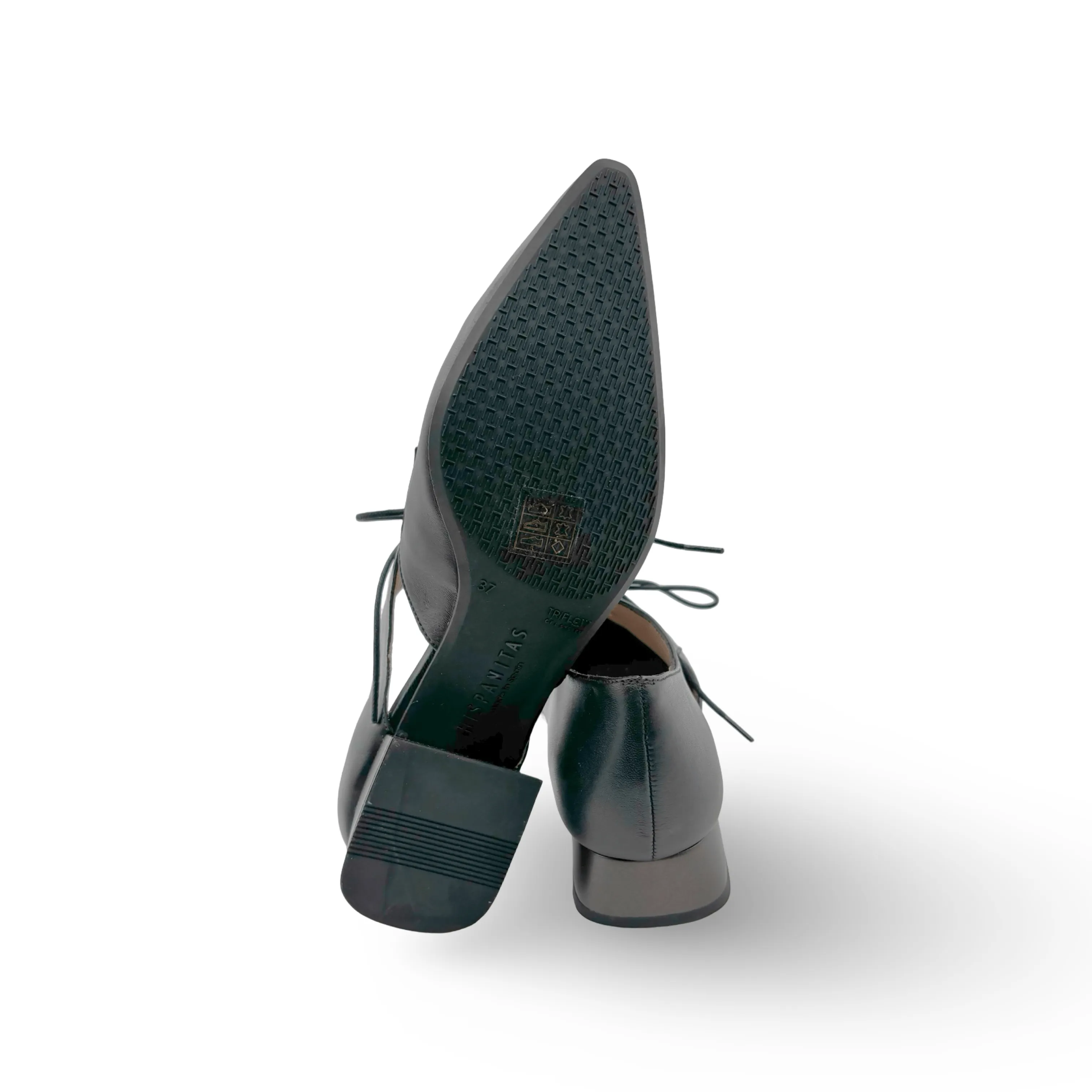 Dali Black Lace up Flat