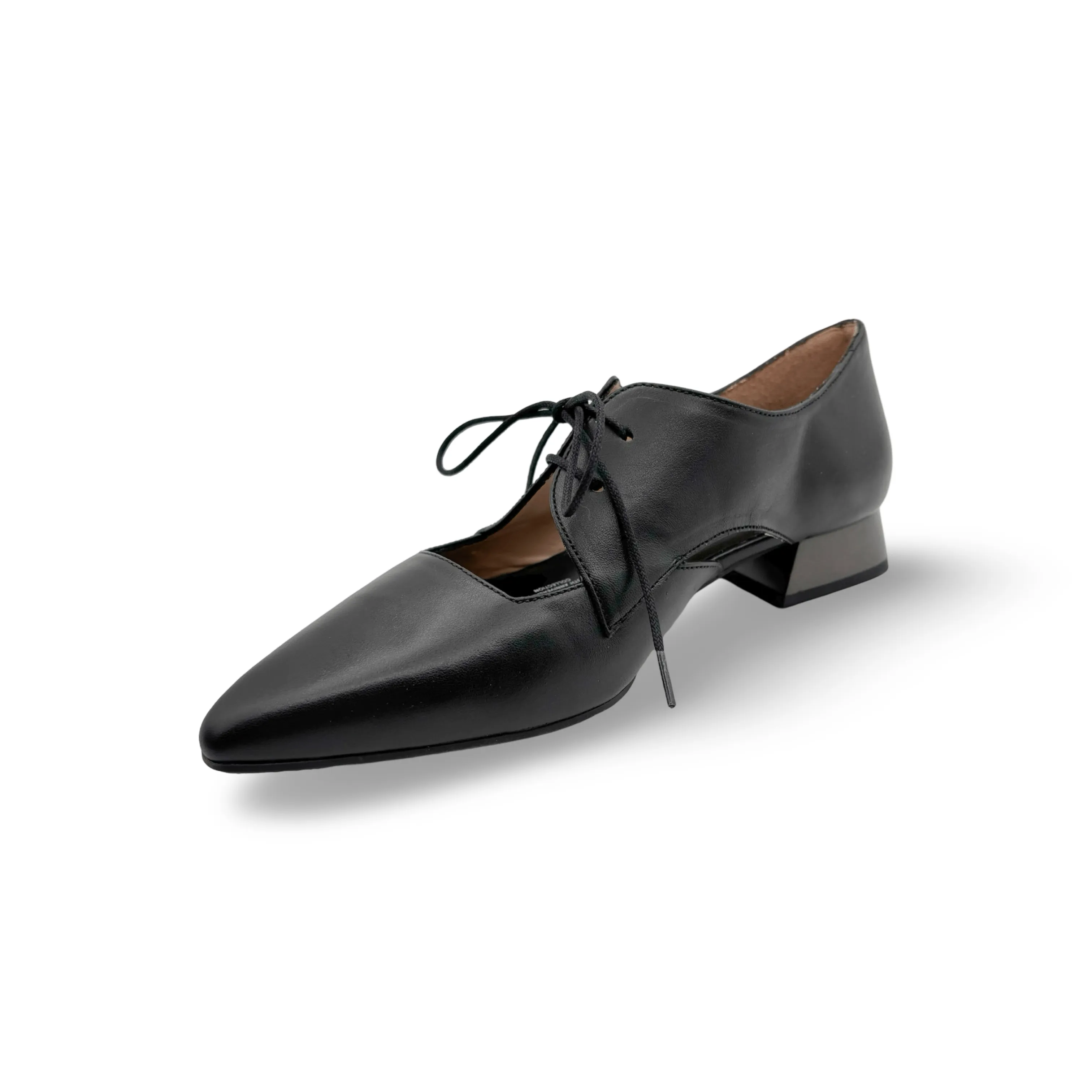 Dali Black Lace up Flat