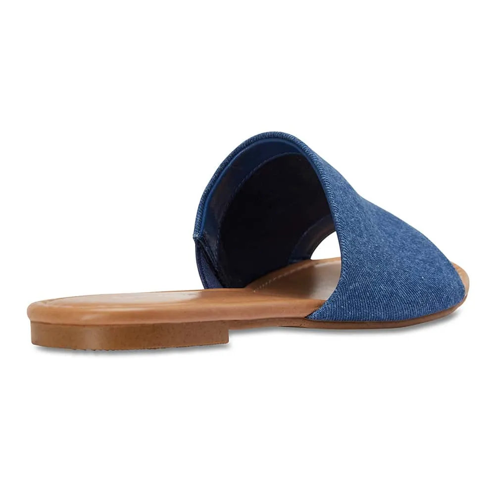 Dana Slide in Denim Fabric