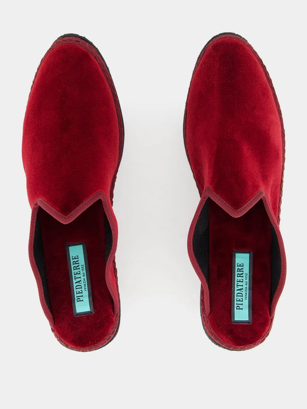 Dandy Slippers in Bordeaux Sipario Velvet