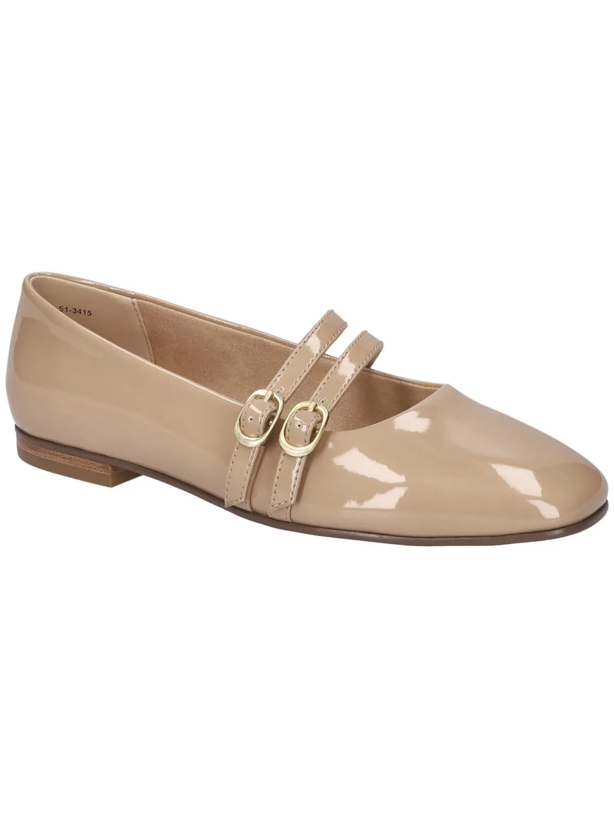 Davenport Womens Patent Square Toe Mary Janes