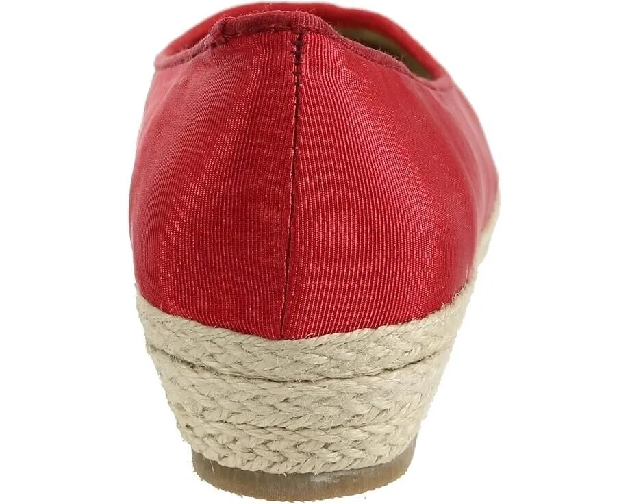 David Tate Chill Espadrille Women's US 7 Red Round Toe Slip-On Shoes KHD536