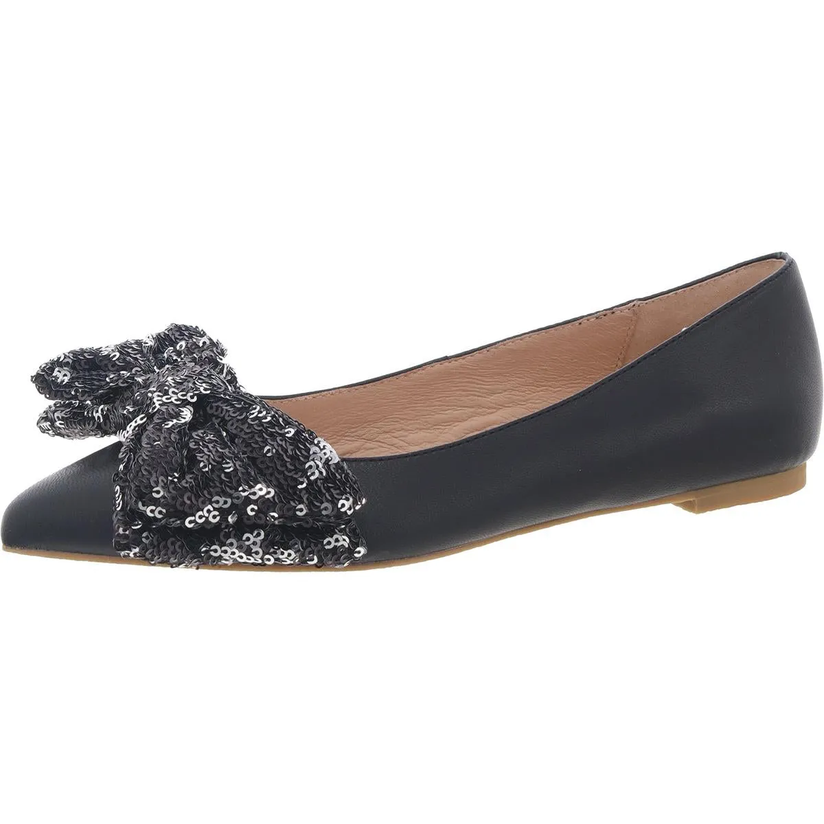 Debra Womens Leather Ballet Flats
