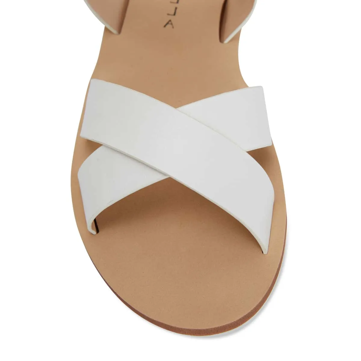 Diane Sandal in White Smooth