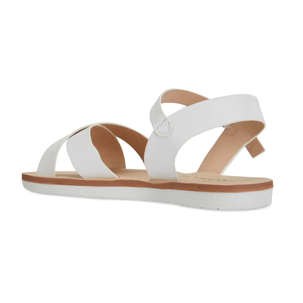 Diane Sandal in White Smooth