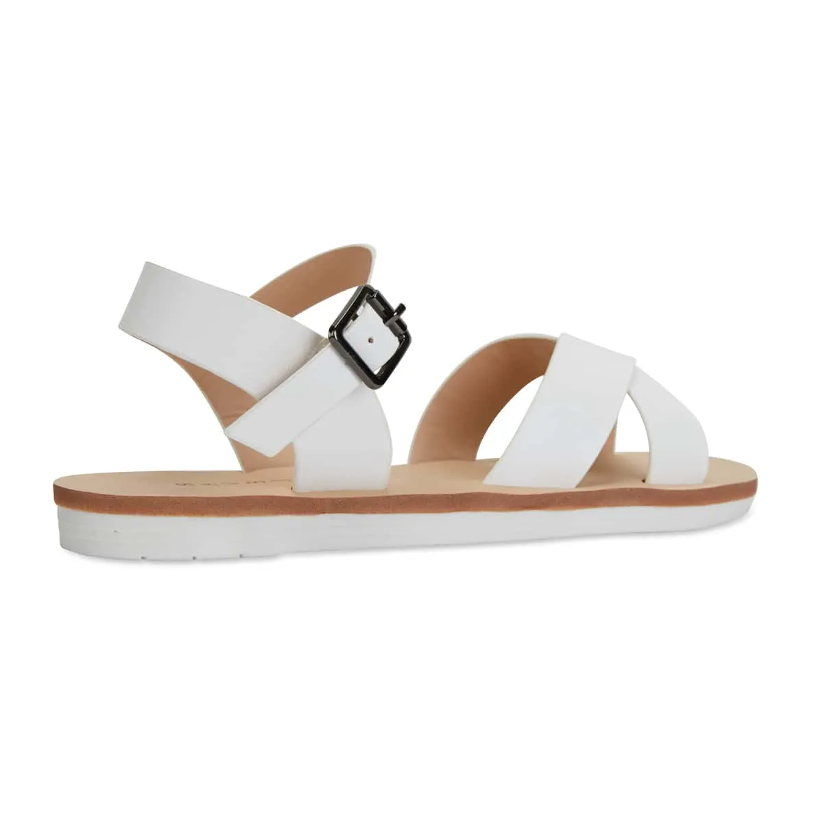 Diane Sandal in White Smooth