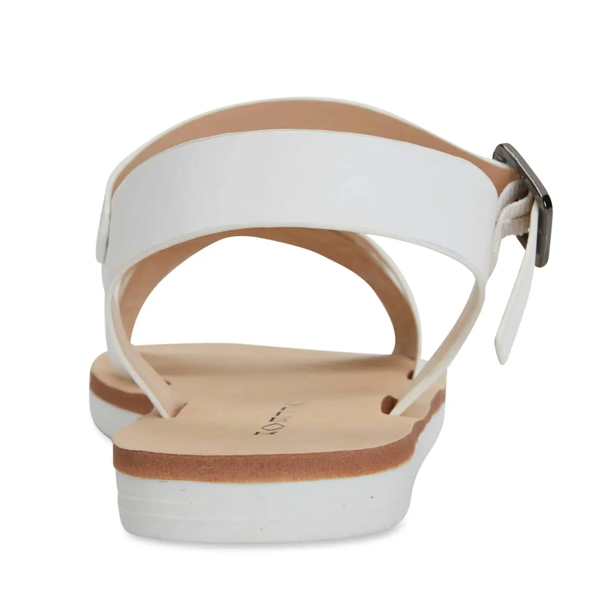 Diane Sandal in White Smooth