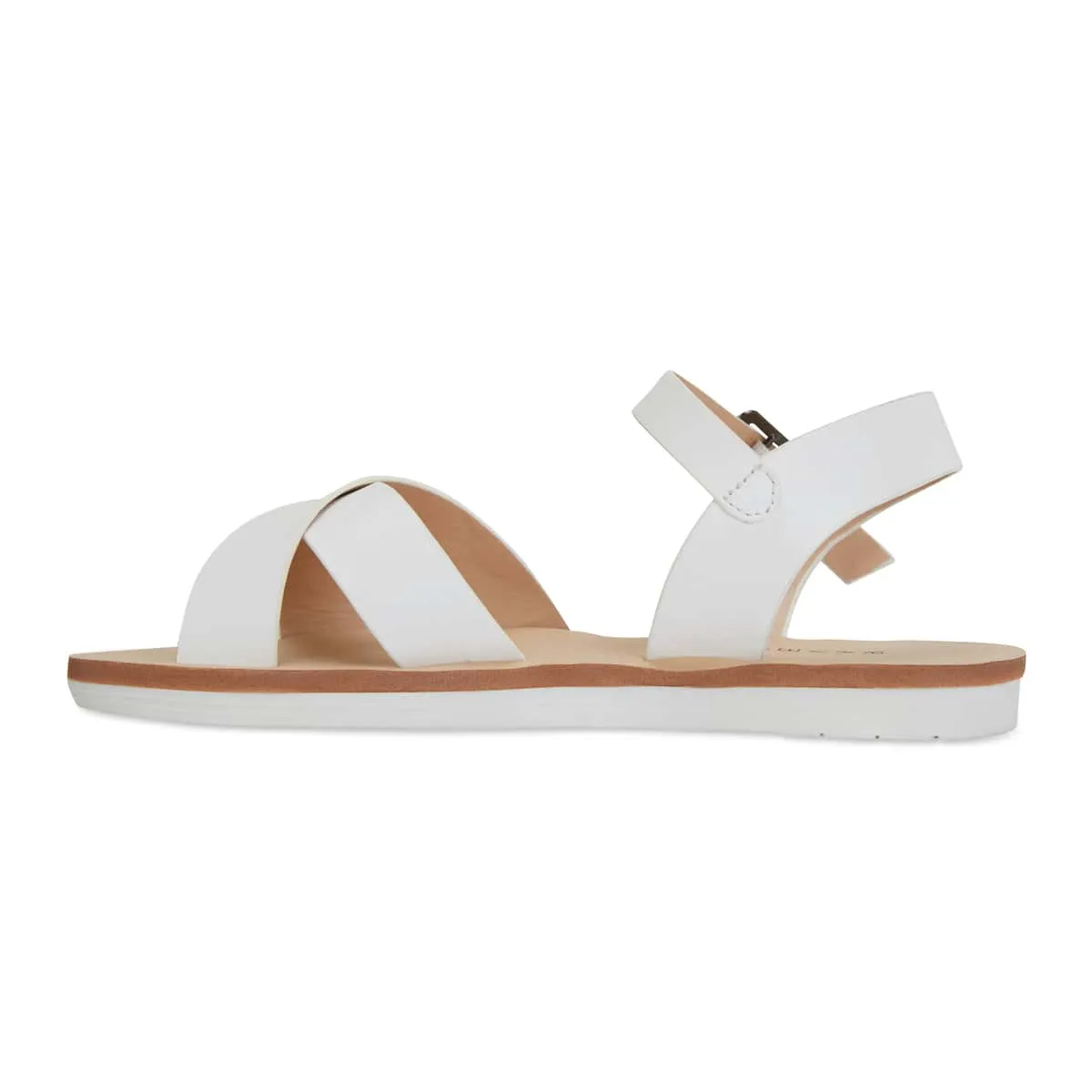 Diane Sandal in White Smooth