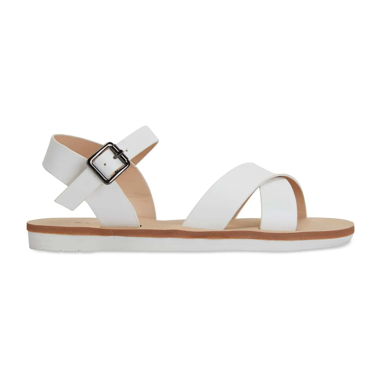 Diane Sandal in White Smooth