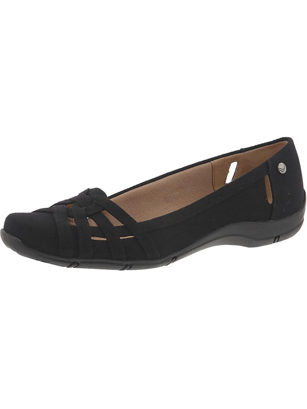 Diverse  Womens Faux Leather Square Toe Flats